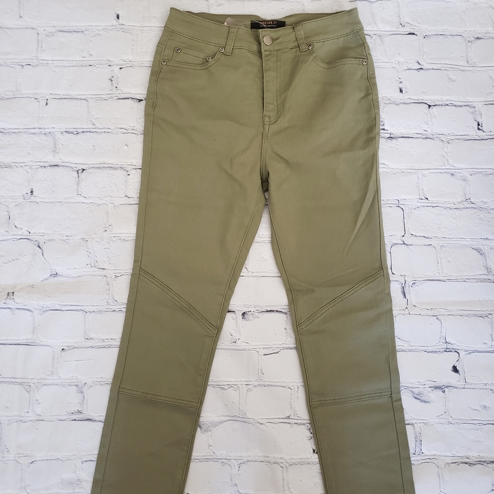 Green Moto Jeans